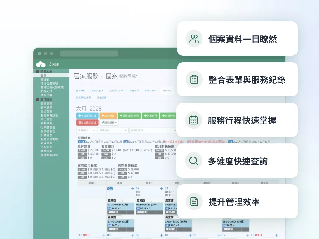 i照護系統介面