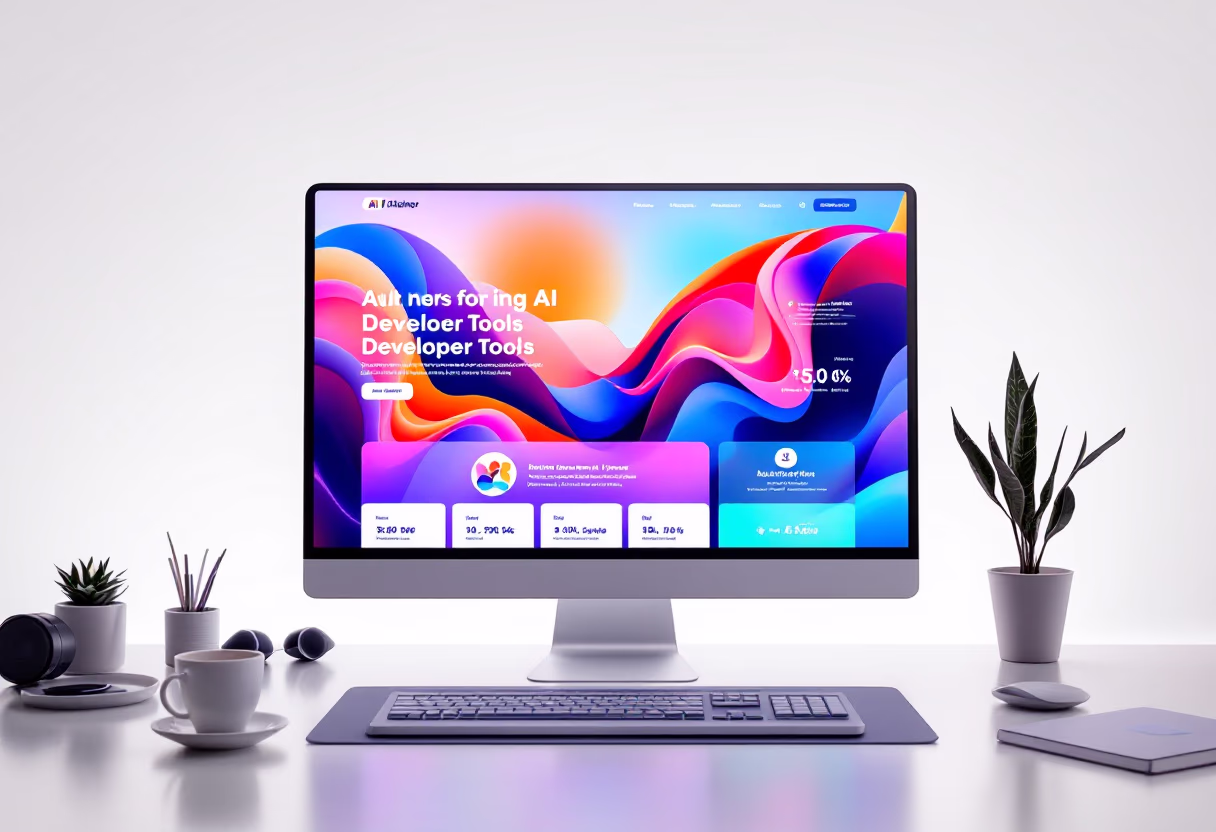 [digital project] images of a website interface design (for an ai developer tools)