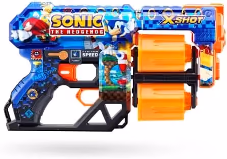 Amazon.com: X-Shot Skins Dread Foam Dart Blaster (12 Dart) by ZURU x Sonic The Hedgehog Toy Foam Dart Blaster for Kids, Teens, Adults : Toys & Games