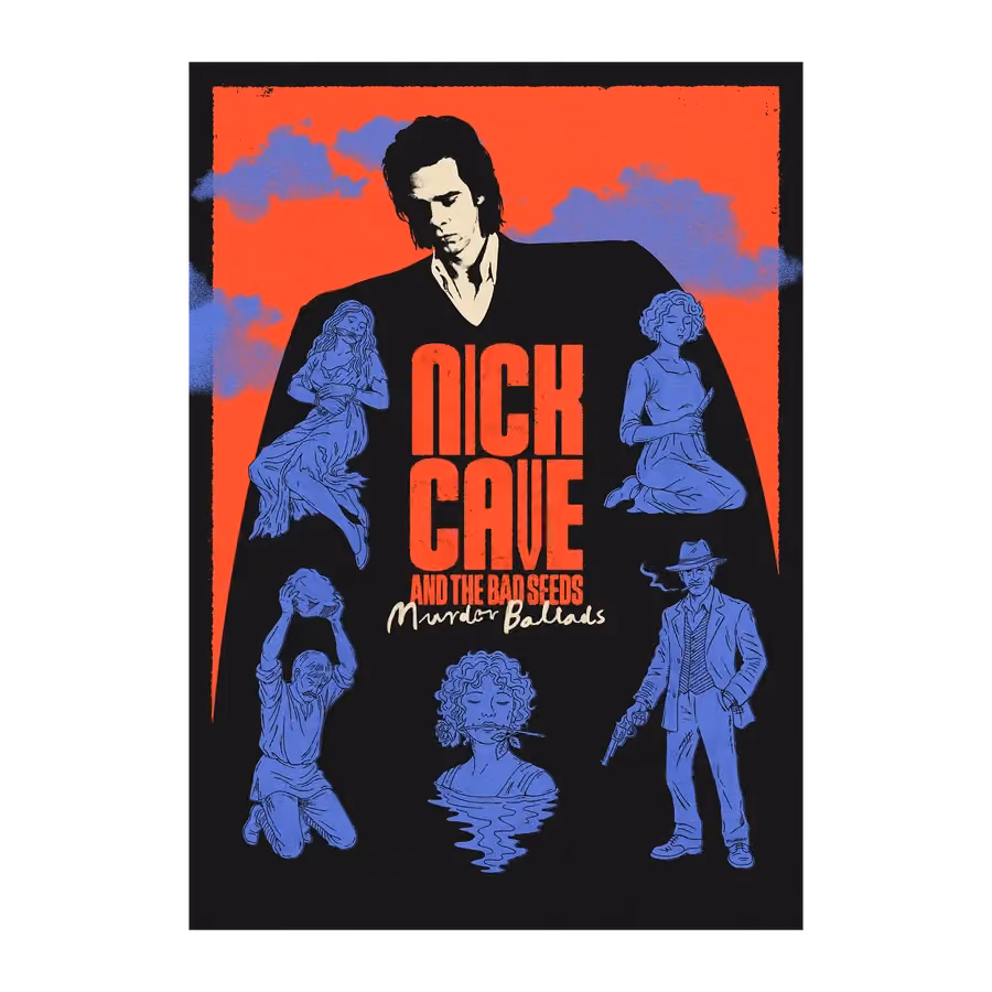 Nick Cave & The Bad Seeds — MURDER BALLADS ANNIVERSARY SCREEN PRINTED POSTER