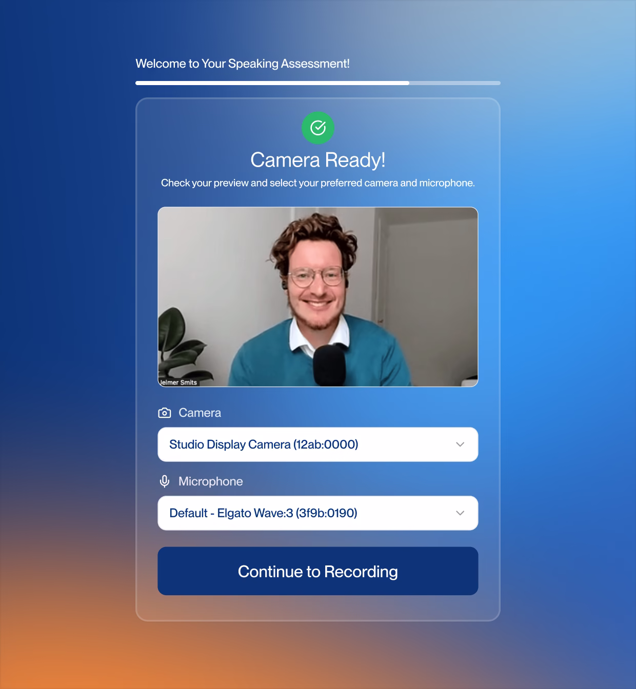 Speaking Assessment UI