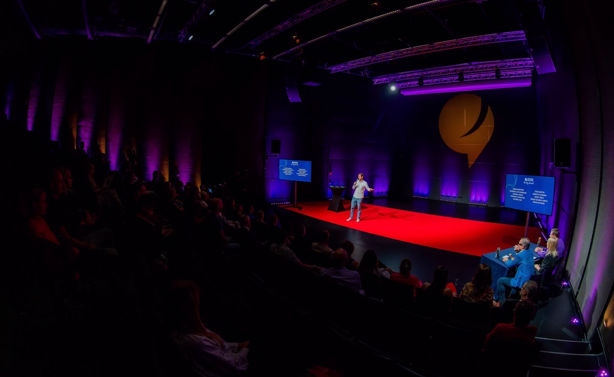 Speaker speaking on stage