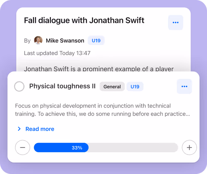 Templates for player reviews and dialogues