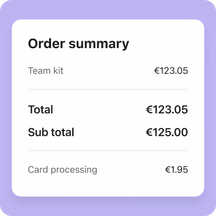Invoice with fair rates