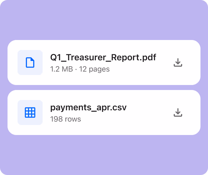 Export your data to other sources