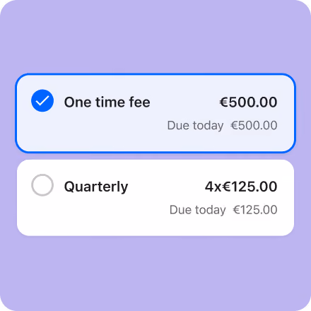 Variety of payment options
