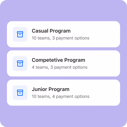 Structured packages for easy registration