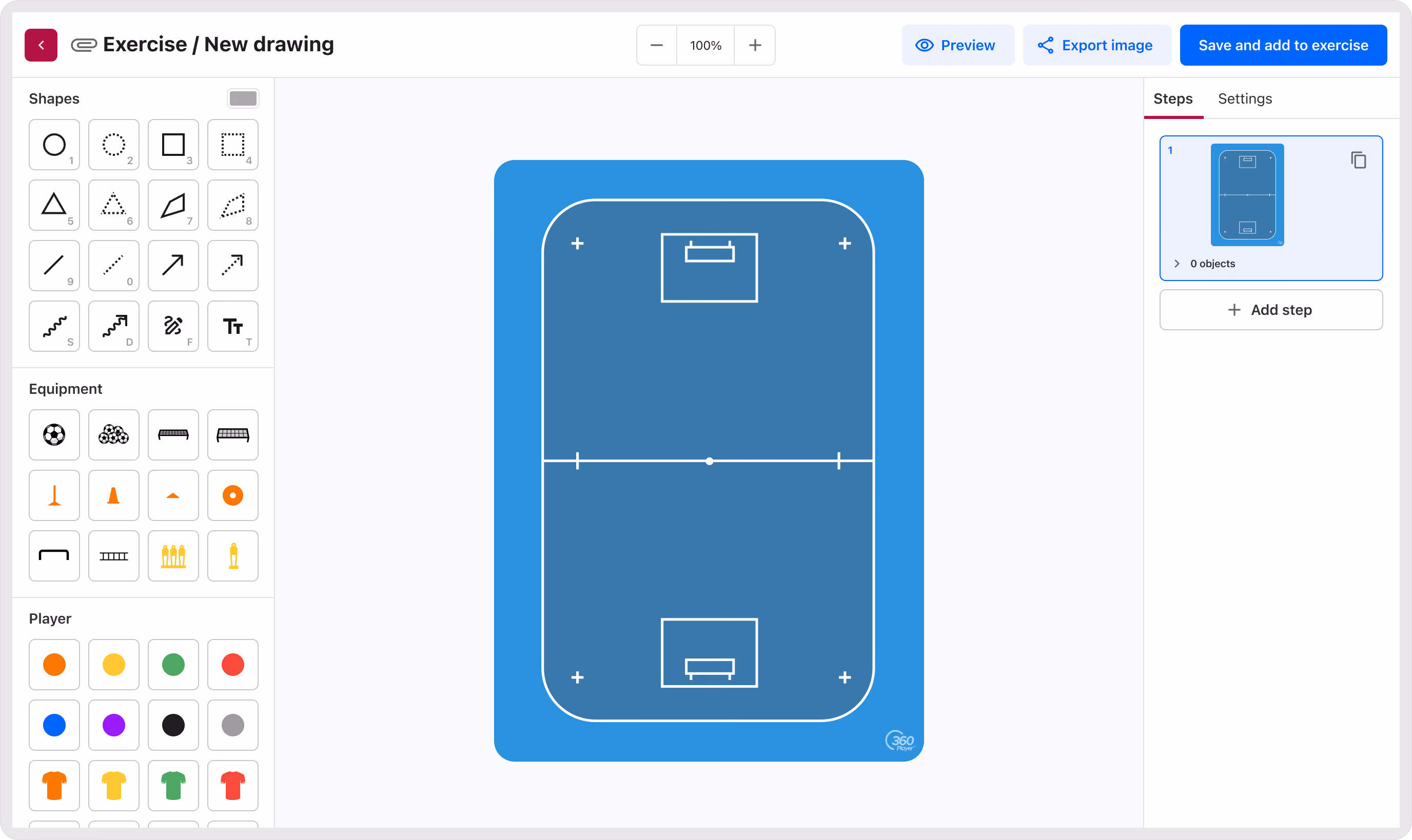 Drawing tool for floorball