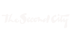The Second City logo in black script font.