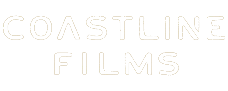 Coastline Films text logo with a stylized A, on a black background.