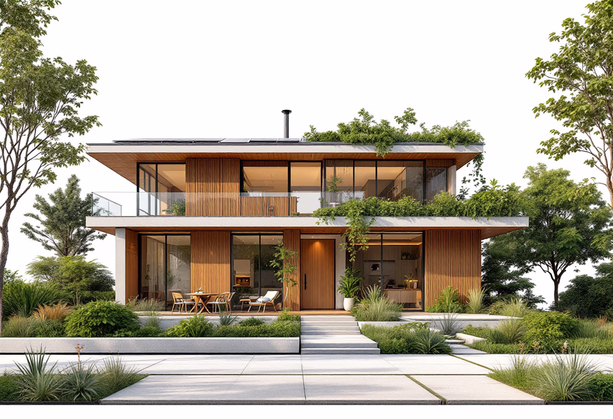 Exterior of a completed custom home build