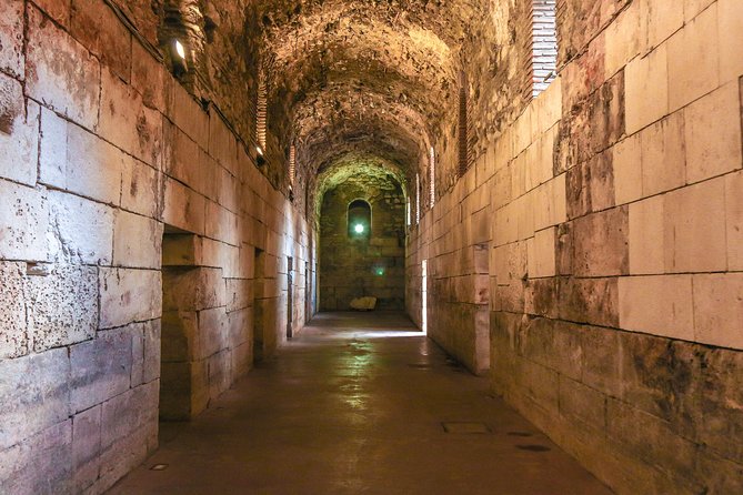 Diocletian's Cellars corridor, filming location for Daenerys's dragon dungeon in Game of Thrones