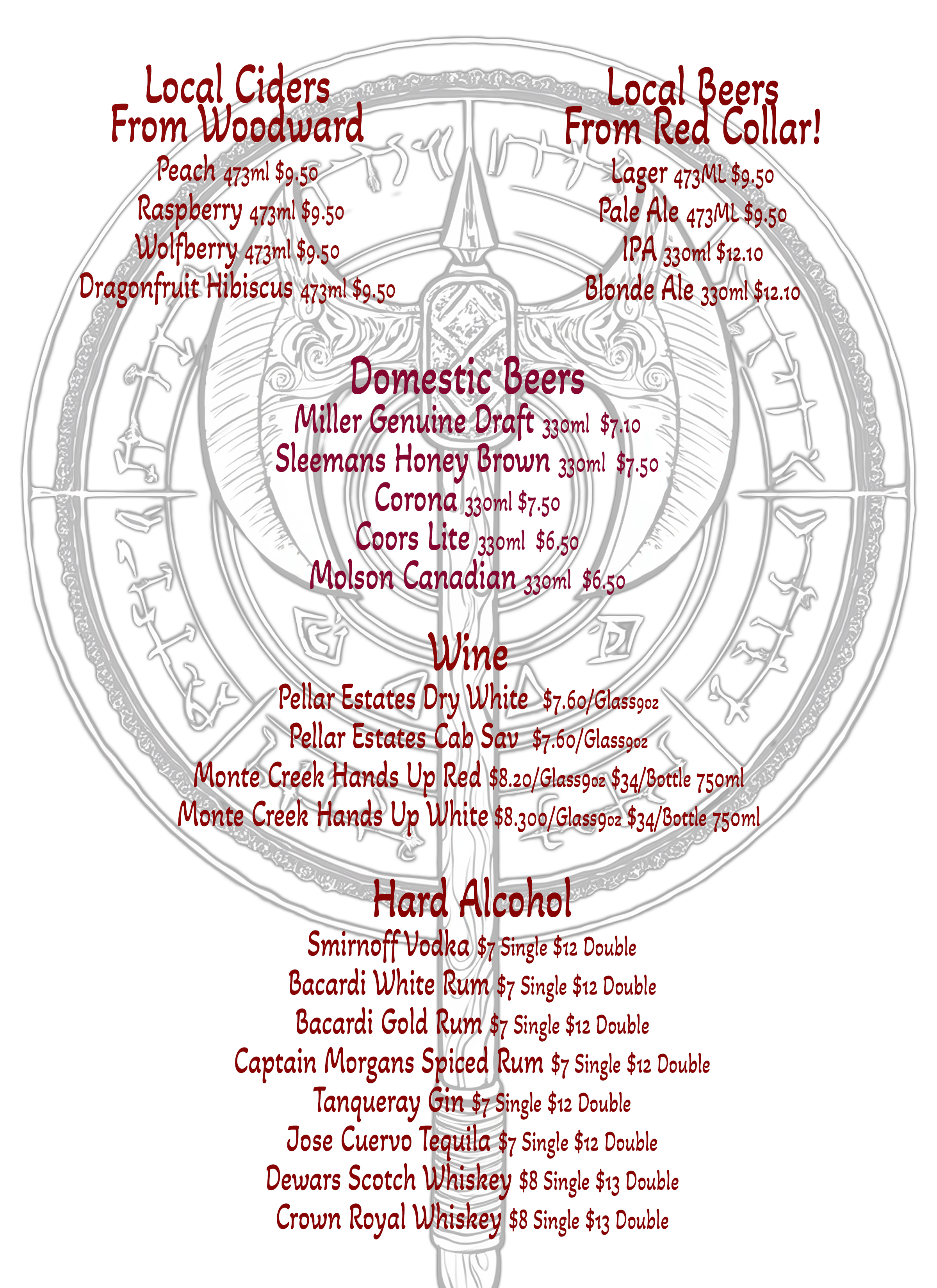 Menu Page 5