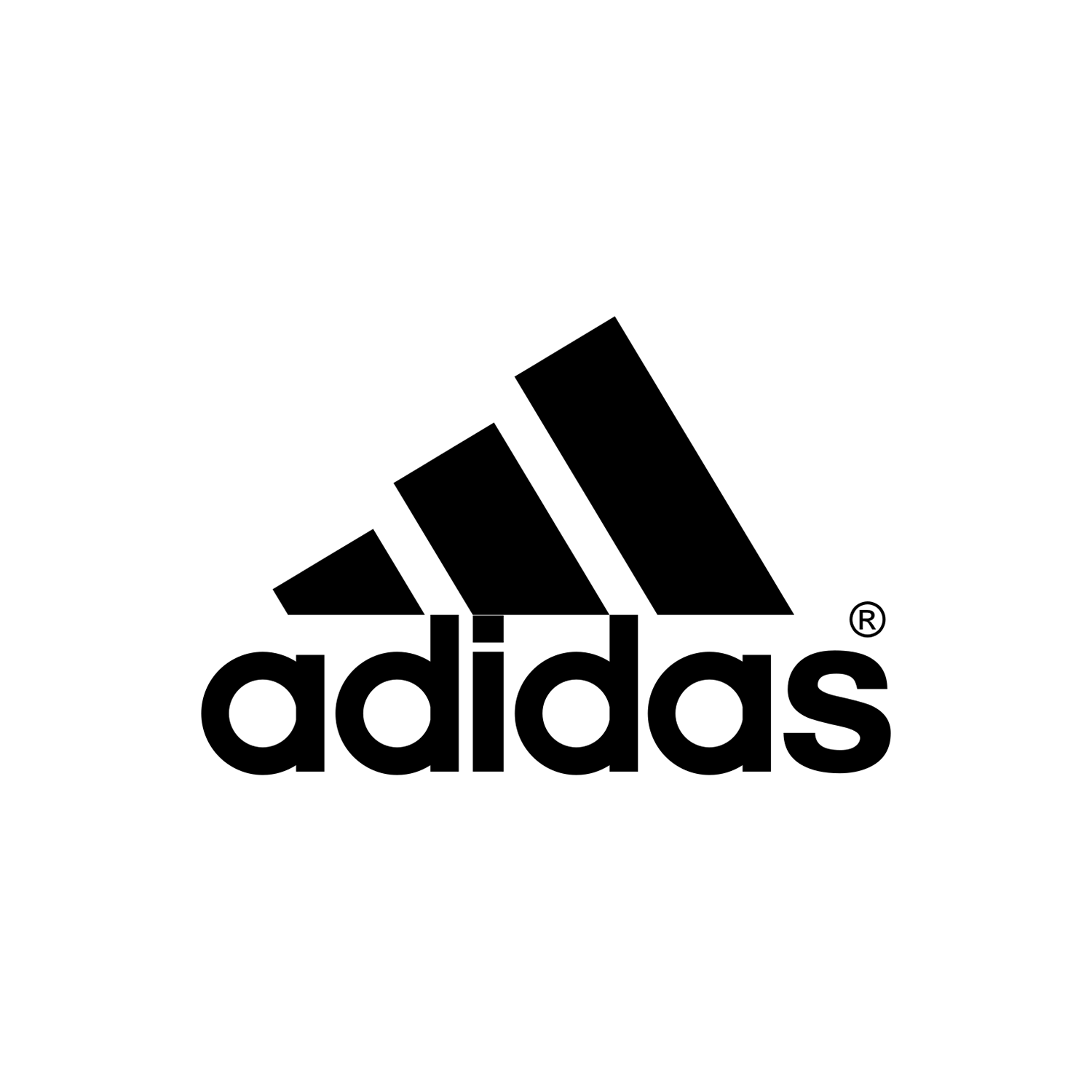 Adidas brand logo with three diagonal stripes forming a triangle shape.