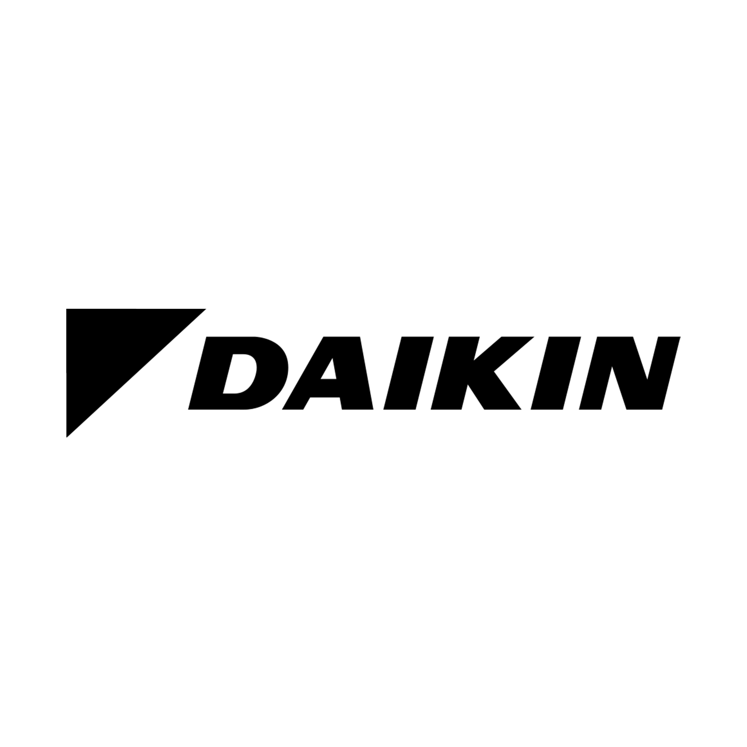 Daikin company logo with a bold, stylized black triangle and the word DAIKIN in capital letters.