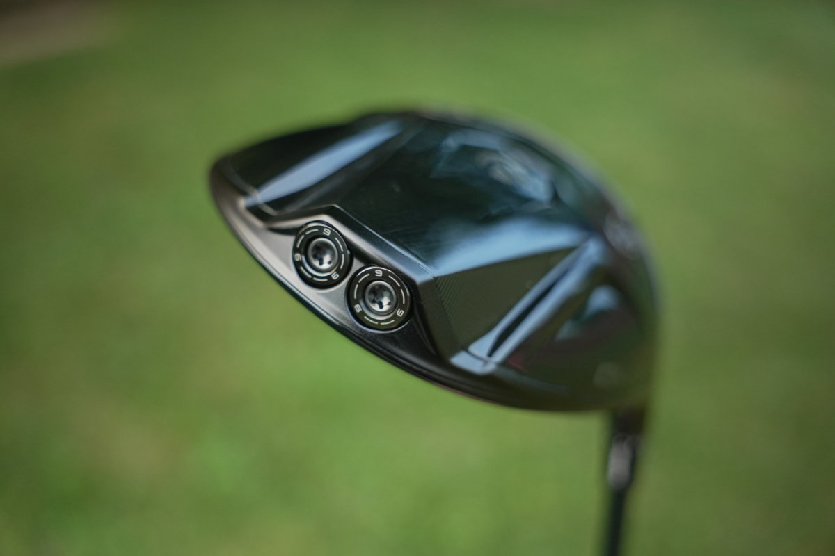 TaylorMade Qi4D driver sole showing weight ports