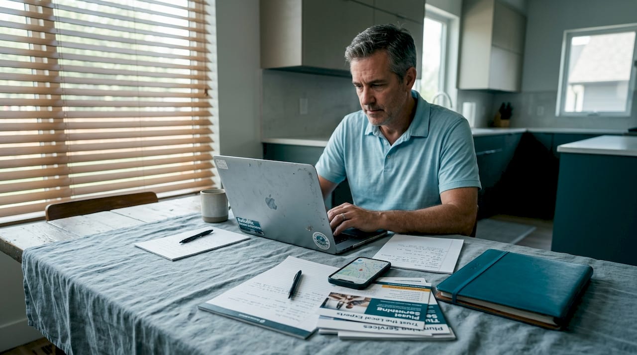 Business owner edits website for local content