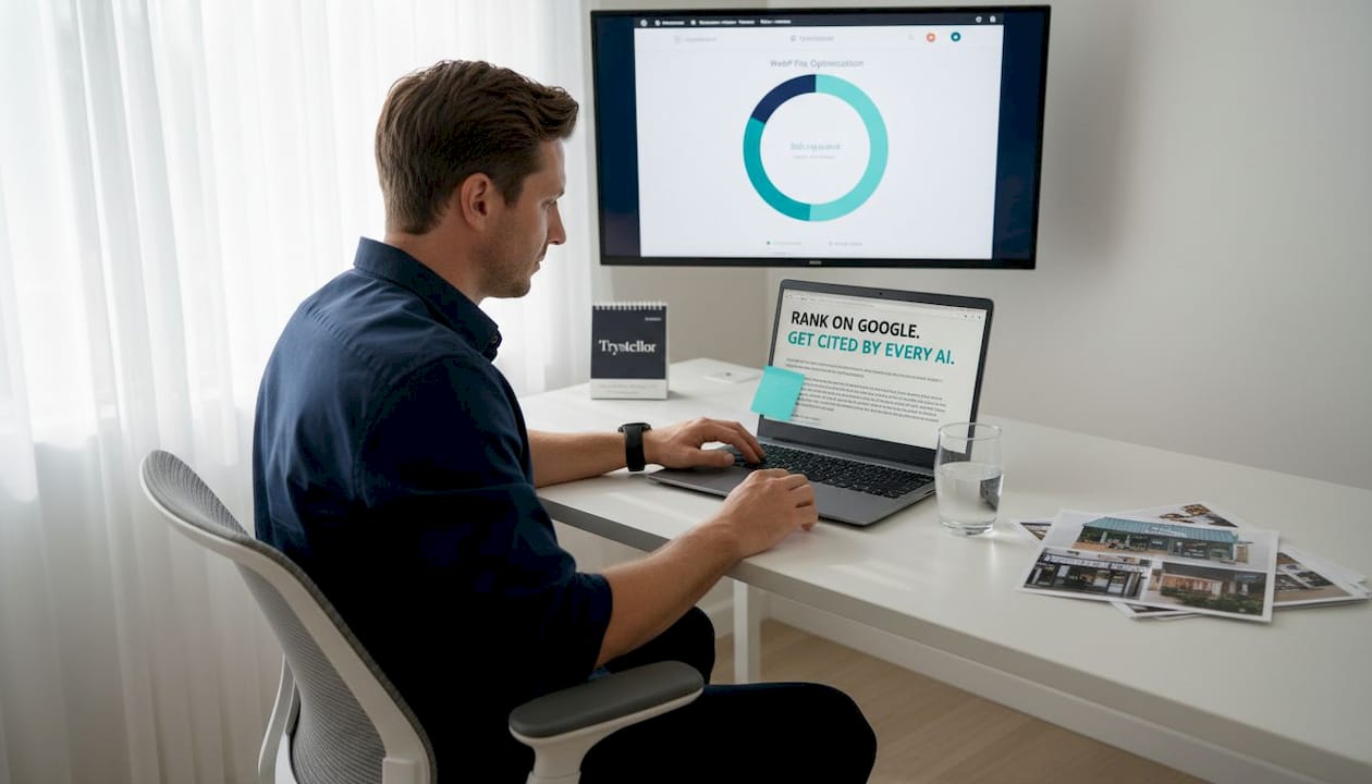 Marketer reviews website images for optimization