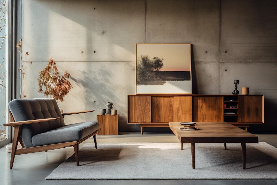 Aesthetic room with subtle sunlight
