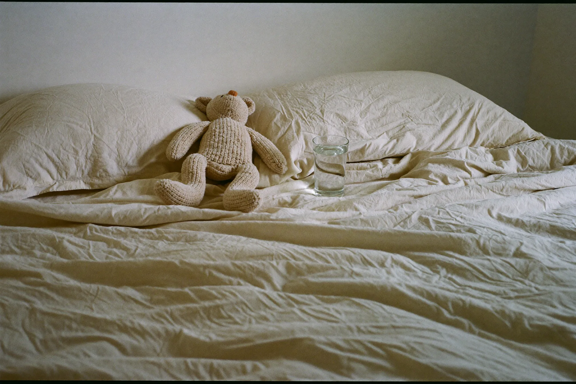 Calm morning light on soft rumpled linen