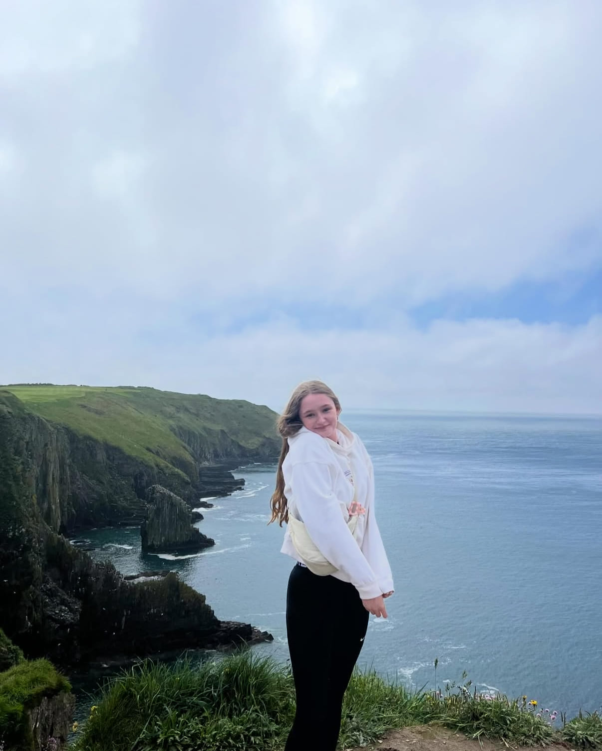 Carolin at the Irish coast