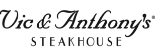 Vic & Anthony's Steakhouse logo text in stylized font.
