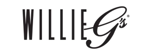 Black stylized text logo reading 'Willie G's' with a small flower graphic.