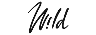 Black handwritten word 'Wild' in cursive style on white background.