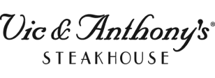 Vic & Anthony's Steakhouse logo text in stylized font.