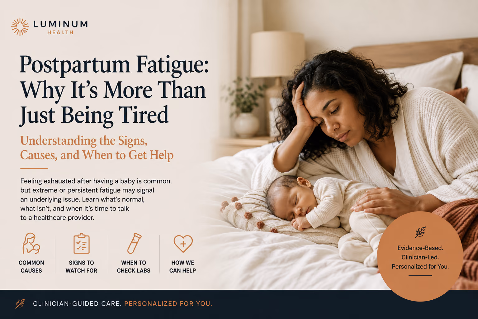 Learn what postpartum depletion means, how it differs from normal new-mom fatigue, possible causes, and when persistent exhaustion needs medical care.