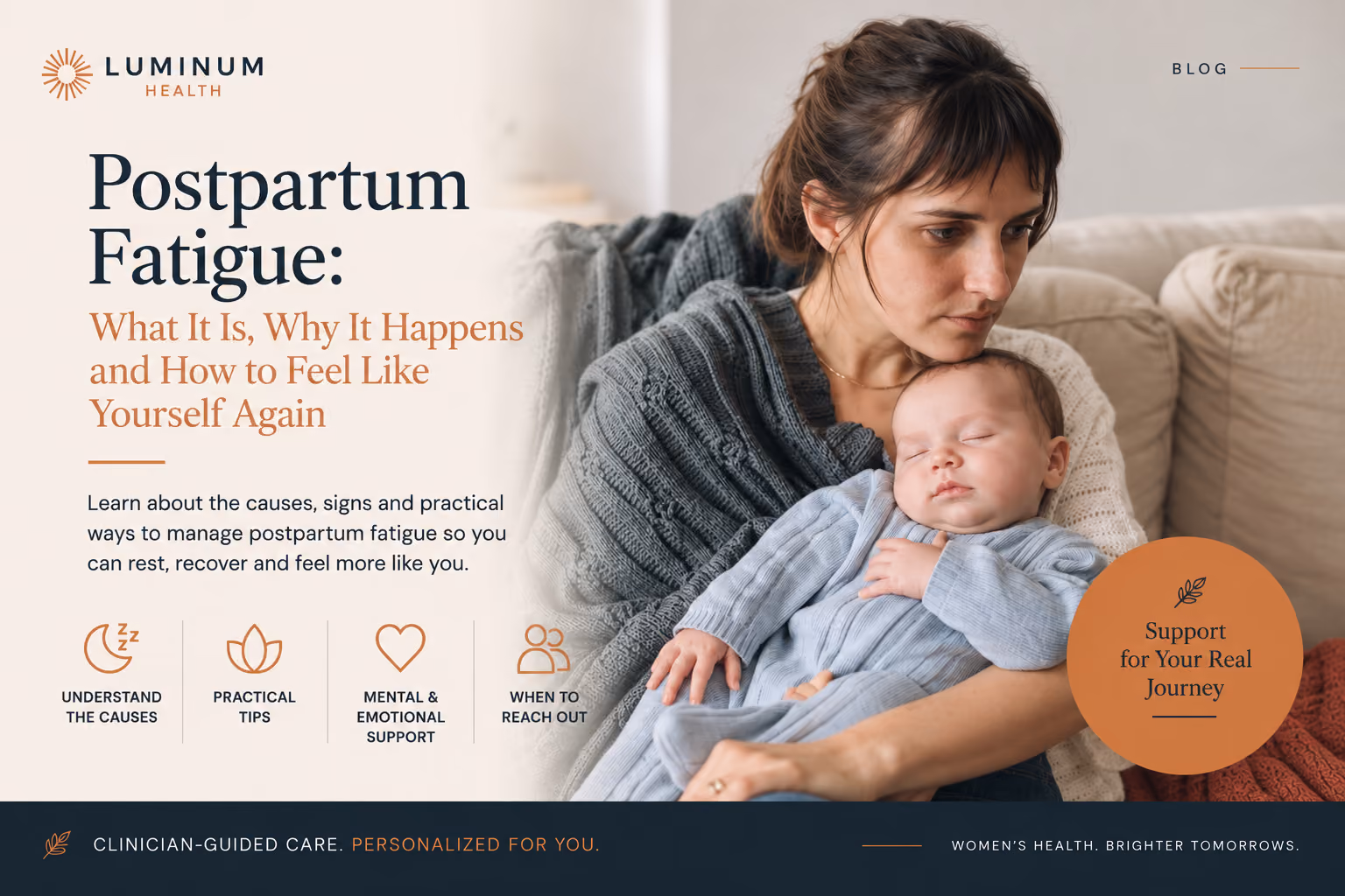 Exhausted after having a baby? Learn what postpartum fatigue can feel like, possible causes including sleep loss, anemia and thyroid changes, and when to seek care. 
