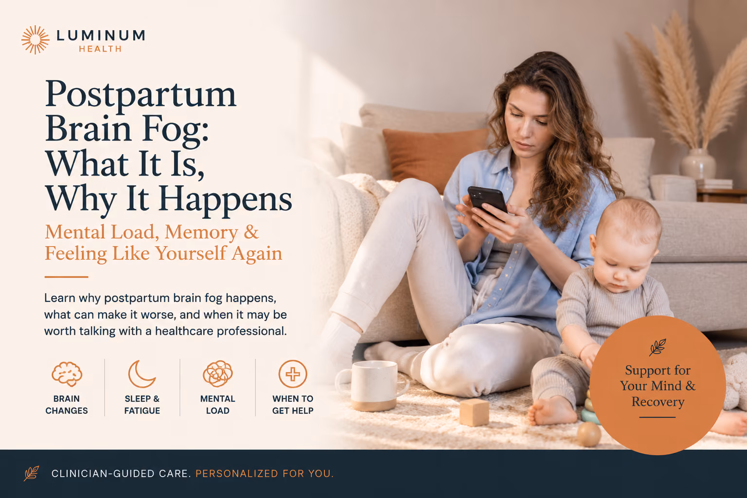 Struggling with postpartum brain fog, forgetfulness or concentration after baby? Learn how sleep, mental load, recovery, and health changes may affect thinking.