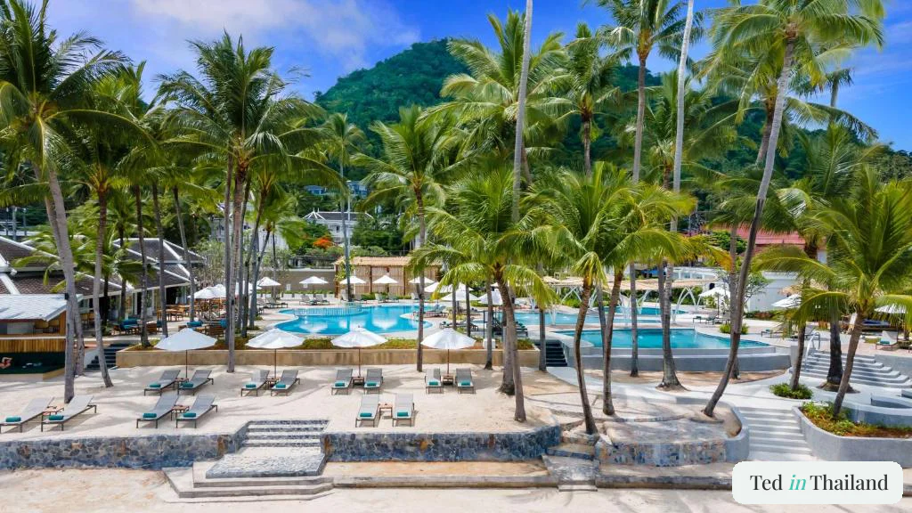 The main family pool complex at Outrigger Koh Samui Beach Resort in Lamai