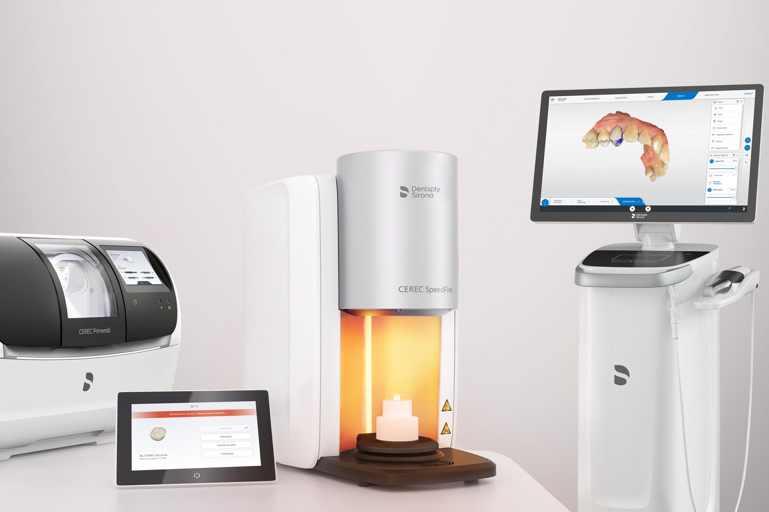 The CEREC Primescan, Primemill and SpeedFire system used for same-day crowns at Bellevue Dental