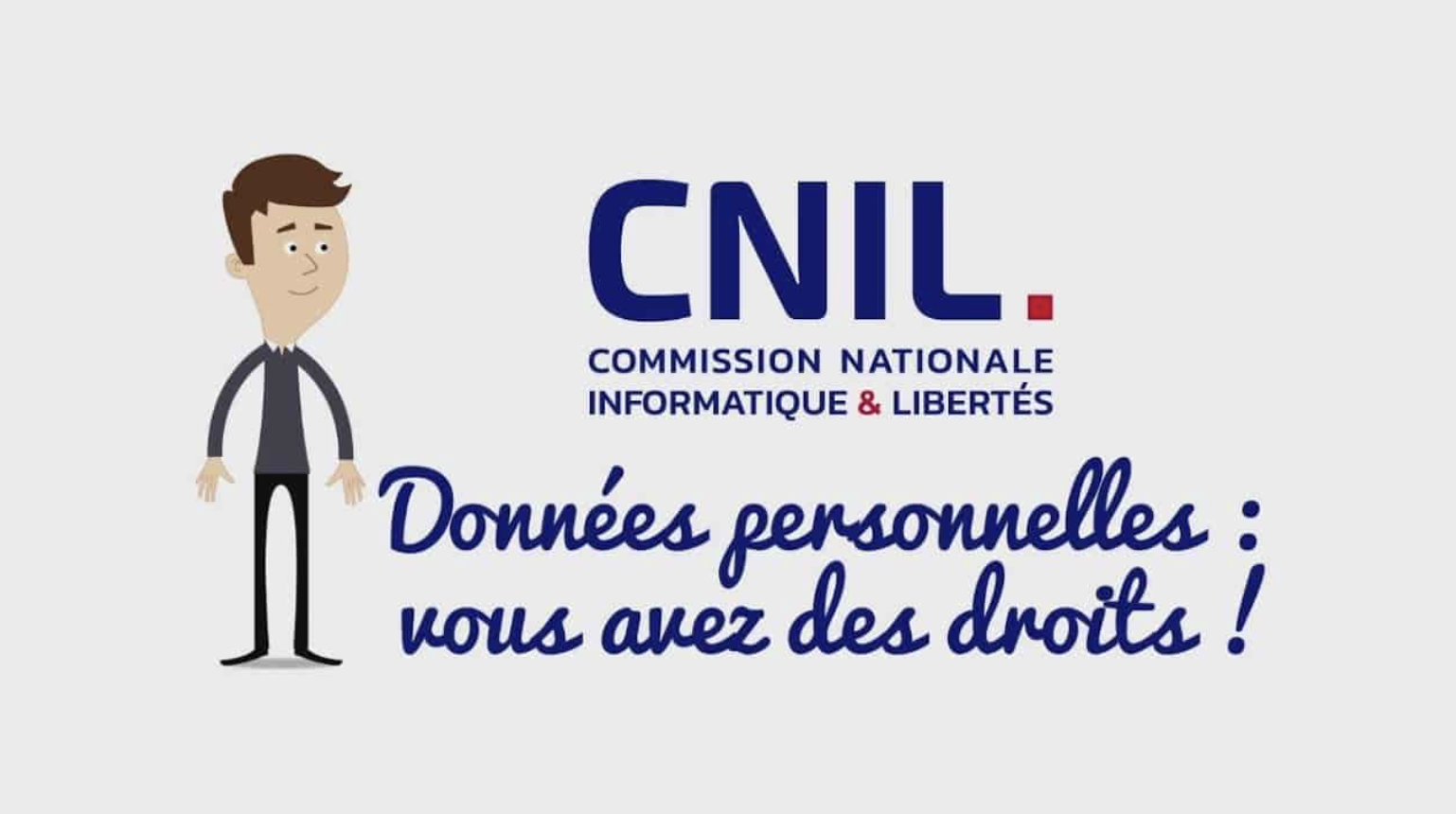 logo cnil, inscription "données personnelles : vous avez des droits !"
