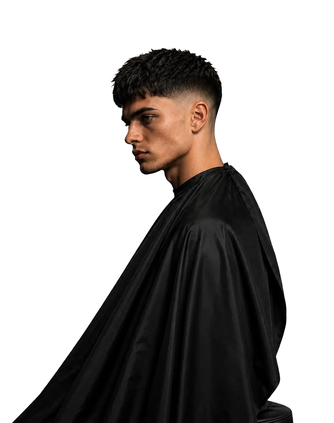 Model with scissor cut at Real Men's Hairdressing Pennant Hills
