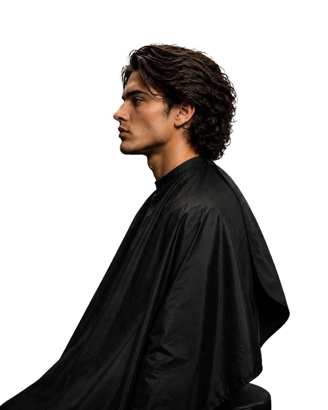 Model with long and layered haircut at Real Men's Hairdressing Pennant Hills