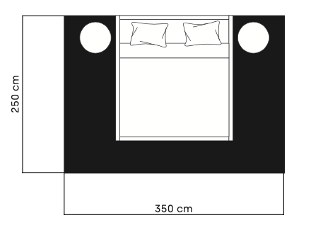 250 x 350 cm diagram