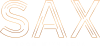 The word SAX in bold uppercase letters with the slogan 'BOOK WITH US' below.
