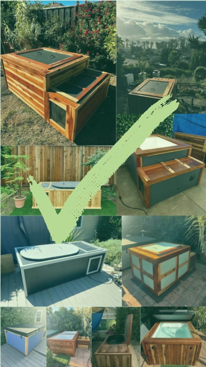 KoldKrate cold plunge collage with checkmark