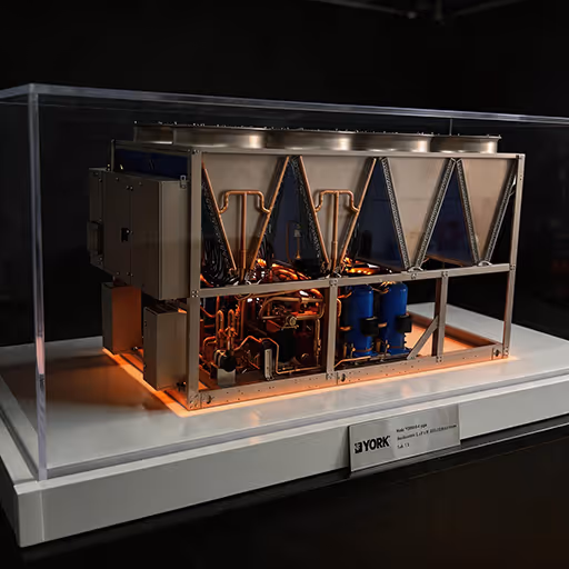 VertiModel high-precision physical industrial scale model enclosed in a protective case.