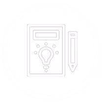 Icon representing solution planning and physical-digital exhibit layout strategy.