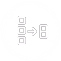 Icon representing system integration and functional alignment of hardware and software components.