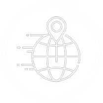 Icon representing global one-stop delivery using industrial-grade shockproof flight cases.