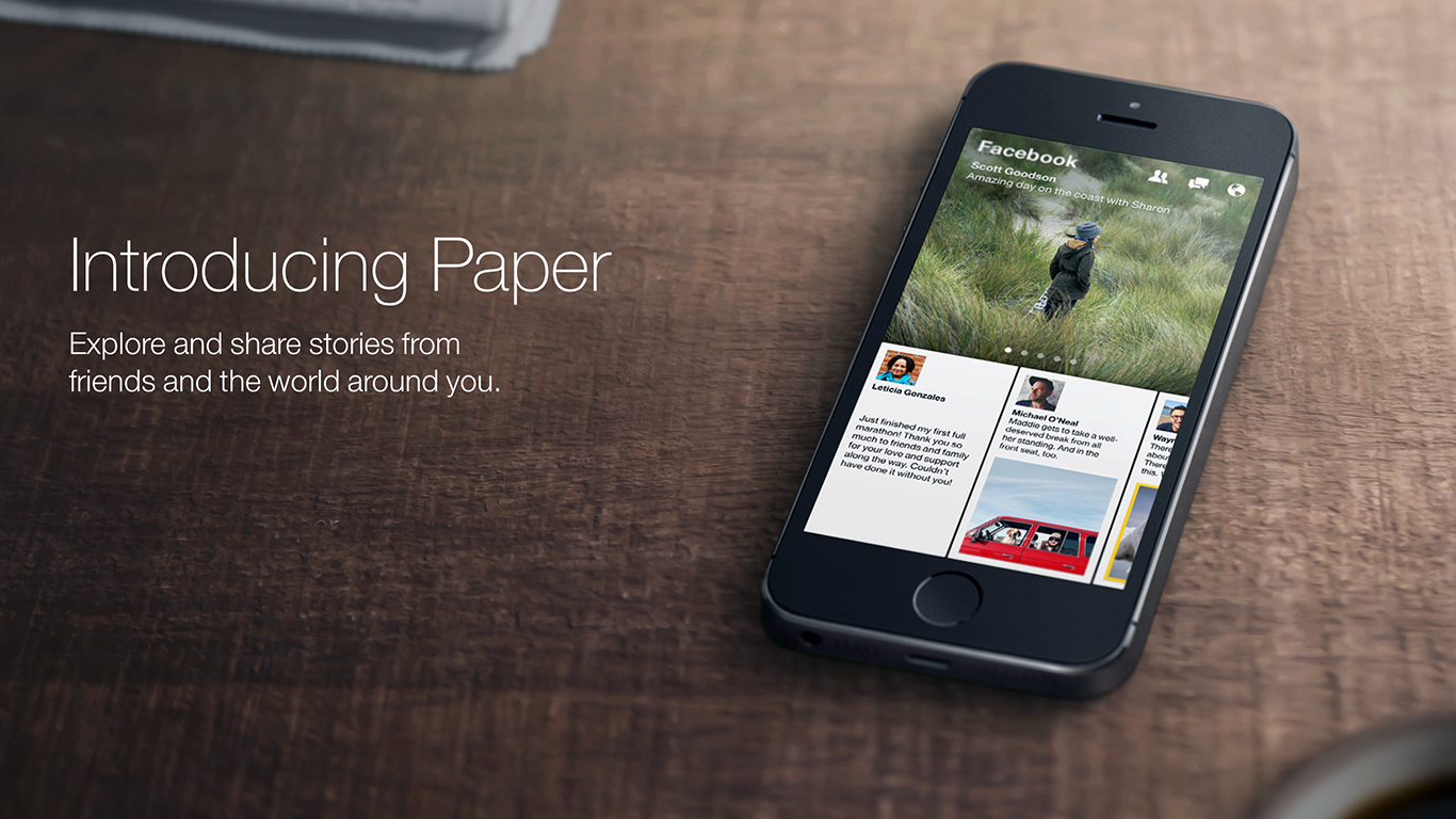 Facebook Paper Combines News Feed with Full-screen Curated Content