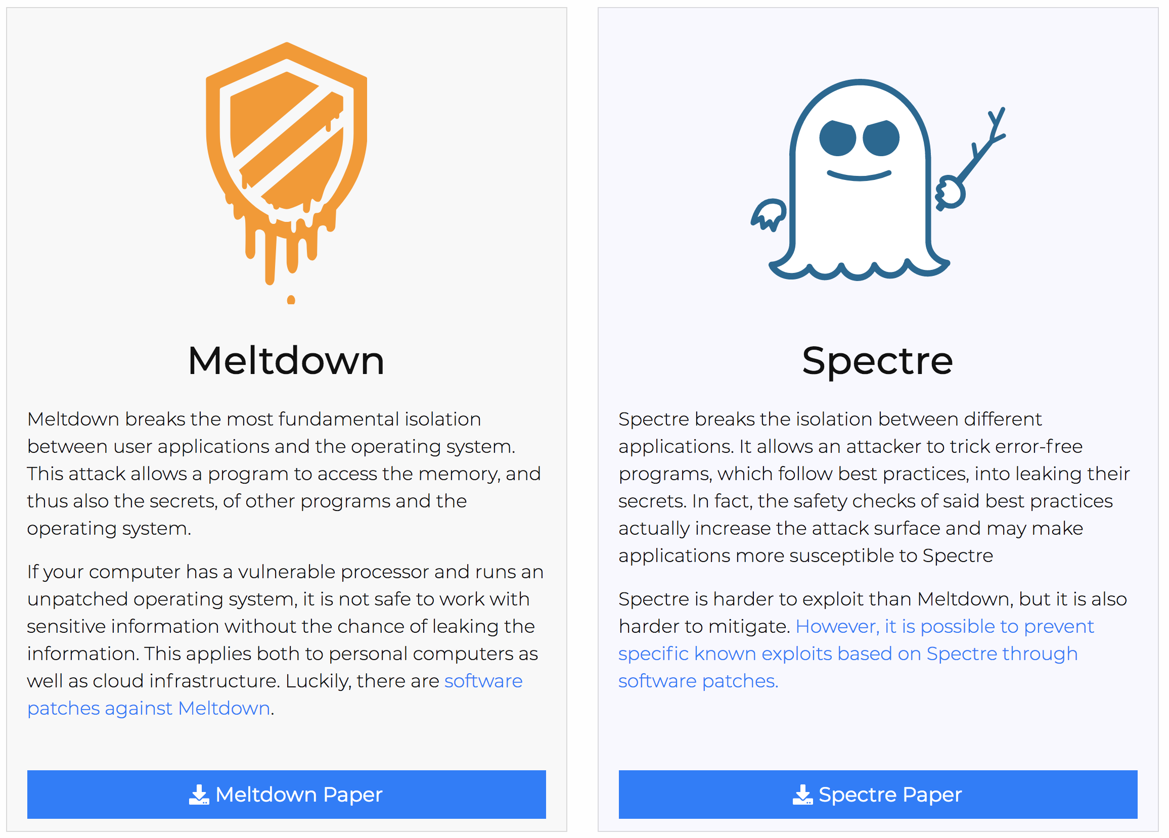 What is Meltdown & Spectre and what should you do?