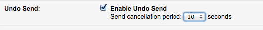 Undo send in Gmail
