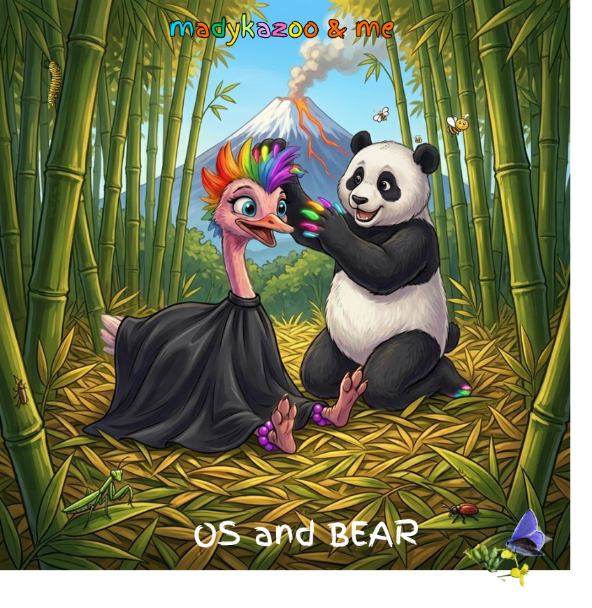 OS character page video, beach scene