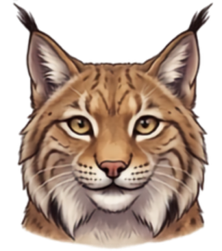 Europe lynx cartoon head shot