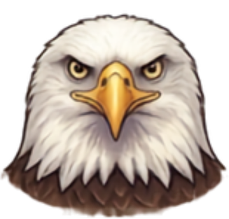 No. American Bald Eagle cartoon head shot